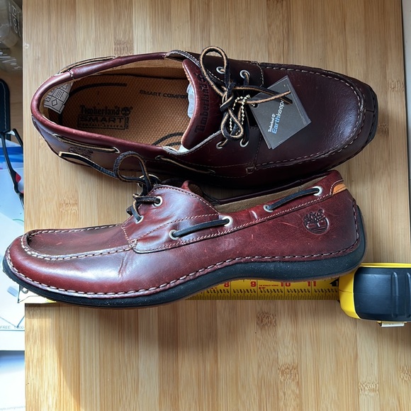 $200 - Timberland TB0A16MJ Wine/Brown Leather Classic 2 Eye Boat Shoes 74013 - Picture 8 of 12